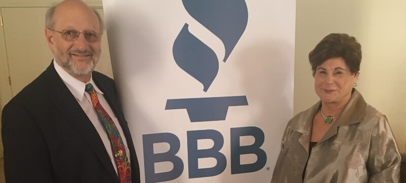 BBB Award helps Veterans Home Care Howard & Bonnie Laiderman (800x542)