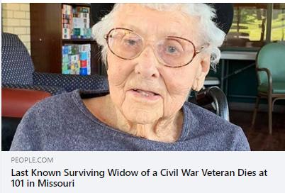 Read more about the article Last Known Civil War Widow Dies in 2020